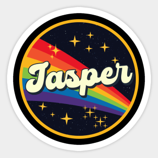 Jasper // Rainbow In Space Vintage Style Sticker